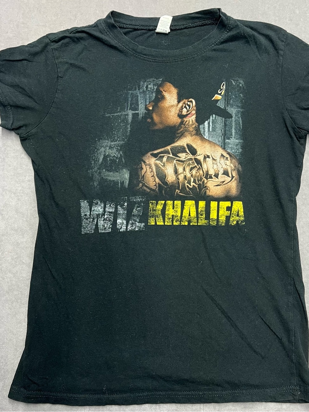 & Other Stories Black Wiz Khalifa Graphic Tee with Yellow Accent